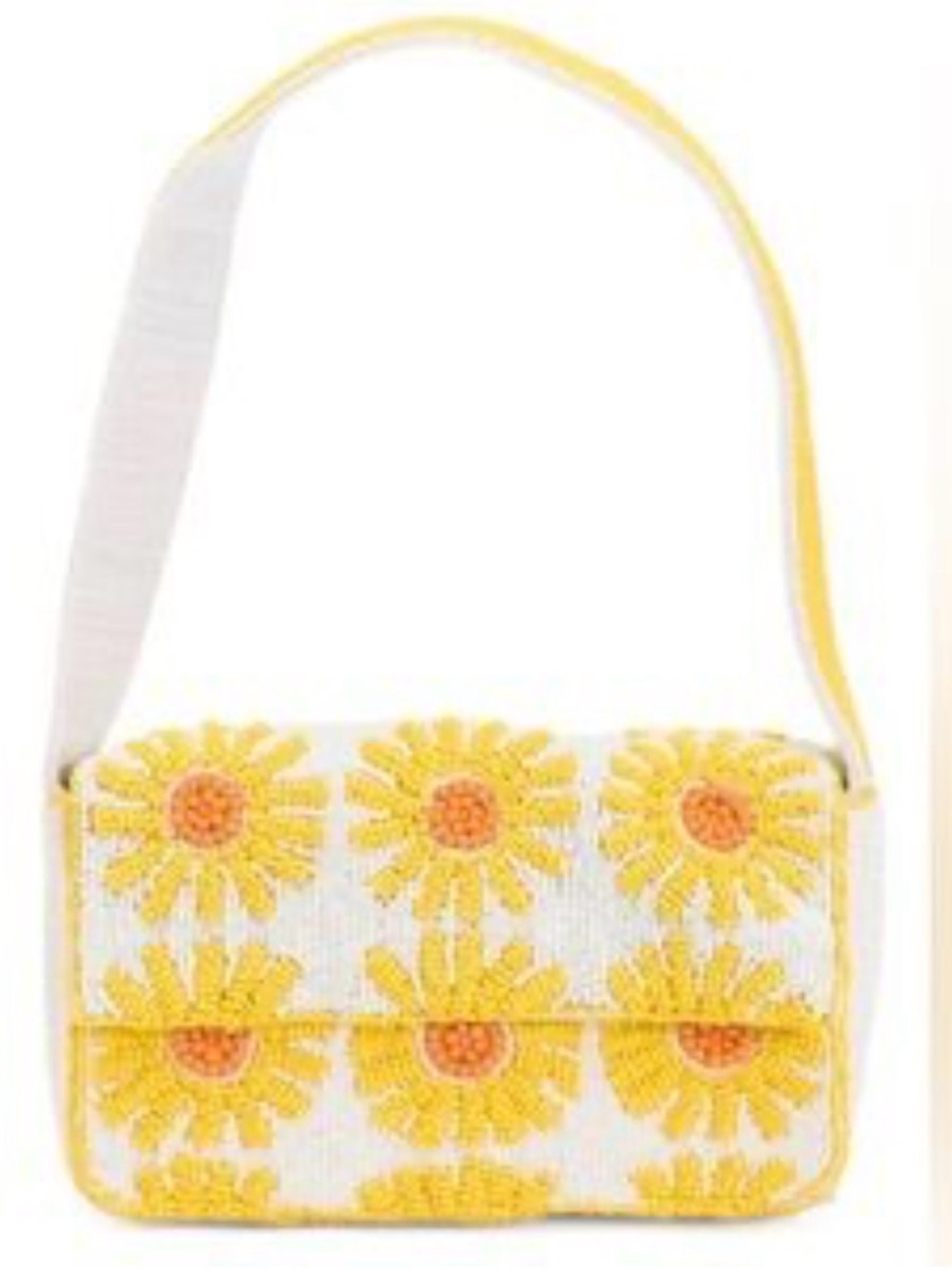 ✨💛SOL and MER Yellow Daisy Beaded Shoulder Bag Floral Y2K Purse✨💛